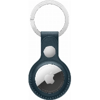 Чехол-подвеска Apple для метки AirTag Leather Key Ring, baltic blue, Синий MHJ23