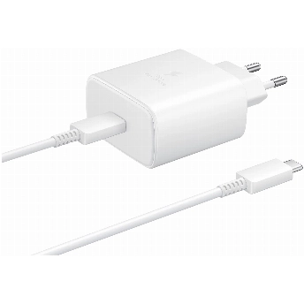 Зарядное устройство Samsung EPTA845N + кабель USB Type-C, 45 Вт, Белый