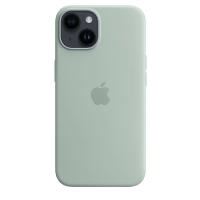 Чехол Apple iPhone 14 Silicone Case, Succulent, Серо-зеленый MPT13