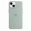 Apple iPhone 14 Silicone Case, Succulent, Серо-зеленый MPT13