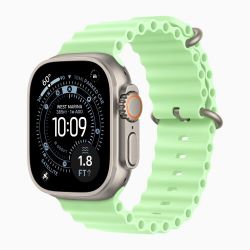Умные часы Apple Watch Ultra 3 49 мм, Natural Titanium Neon Green Ocean Band