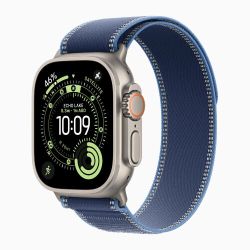 Умные часы Apple Watch Ultra 3 49 мм, Natural Titanium Blue/Bright Blue Trail Loop, M/L