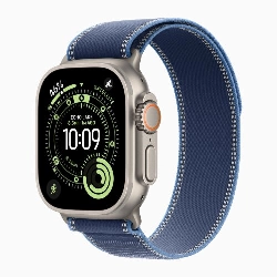 Умные часы Apple Watch Ultra 3 49 мм, Natural Titanium Blue/Bright Blue Trail Loop, S/M