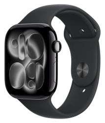 Умные часы Apple Watch Series 11 42 мм, Jet Black Aluminum Case with Black Sport Band, M/L