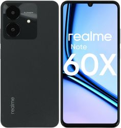 Смартфон Realme Note 60X, 4/128 ГБ, black, Черный