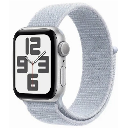 Умные часы Apple Watch Series SE Gen 2 (2024), 40 мм, Silver Aluminium Case with Blue Cloud Sport Loop, Серебристый/Голубое облако