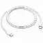 Кабель USB Type-C - Type-C, Wooven Cable (MQKJ3), 60 Вт, 1 м, White