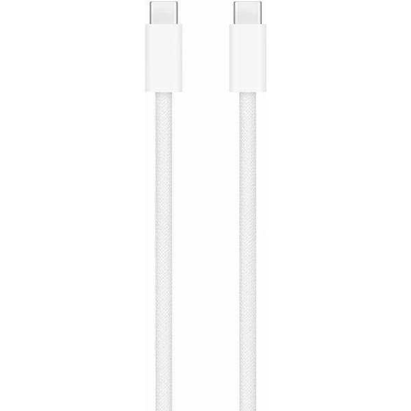 Кабель USB Type-C - Type-C, Wooven Cable (MQKJ3), 60 Вт, 1 м, White