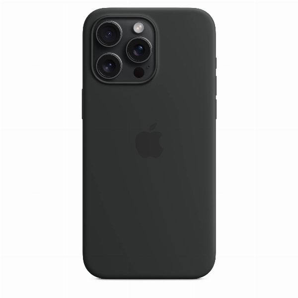 Чехол Apple iPhone 15 Pro Max Silicone Case с MagSafe, Black, черный