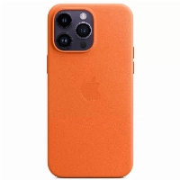 Чехол Apple iPhone 14 Pro Leather Case with MagSafe, Orange, оранжевый