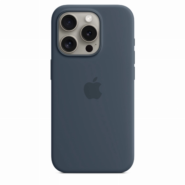 Чехол Apple iPhone 15 Pro Silicone Case с MagSafe, Storm  (MT1D3), Blue, синий
