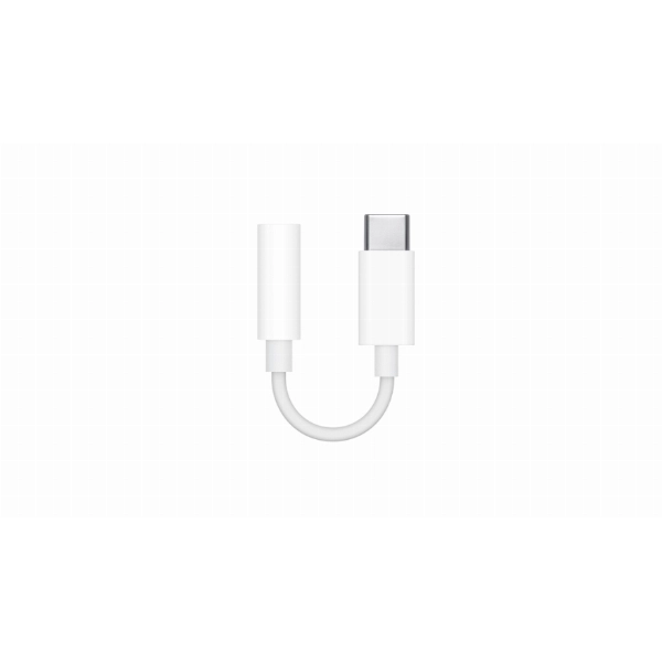 Адаптер Apple Type-C - mini jack 3.5 (MU7E2ZM/A), White, белый