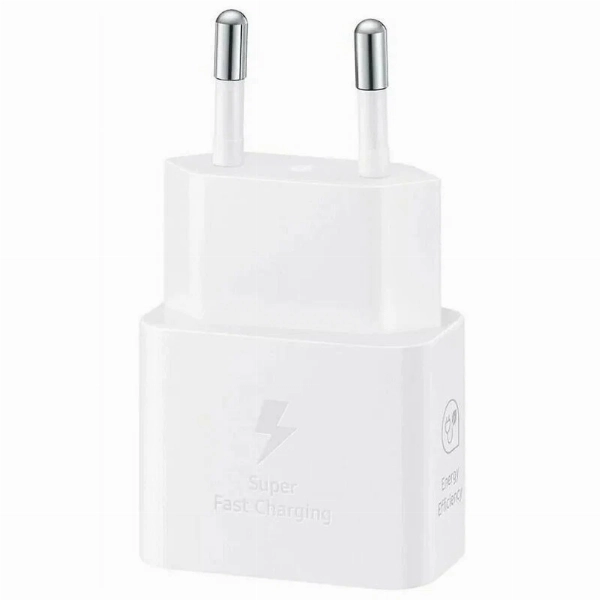 Сетевое зарядное устройство Samsung 25W Type-C с кабелем,  (EP-T2510NWEGEU), White, белый