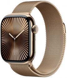 Умные часы Apple Watch Series 10 46 мм, M/L 140-245 мм, Titanium Case Cellular, Milanese Loop, Gold