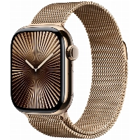 Умные часы Apple Watch Series 10 46 мм, M/L 140-245 мм, Titanium Case Cellular, Milanese Loop, Gold