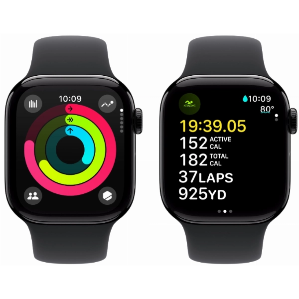 Умные часы Apple Watch Series 10 42 мм, M/L 140-245 мм, Aluminium Case GPS, Jet Black
