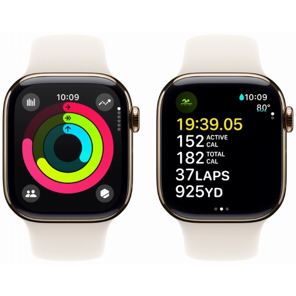 Умные часы Apple Watch Series 10 46 мм, S/M 130-200 мм, Titanium Case GPS+Cellular, Gold