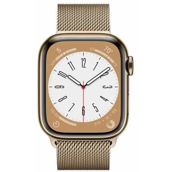 Умные часы Apple Watch Series 8 45 мм, Stainless Steel Case with Milanese Loop, Gold