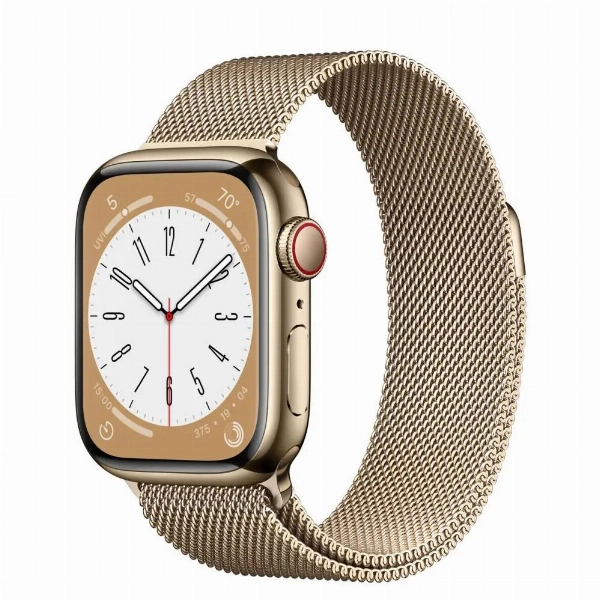 Умные часы Apple Watch Series 8 45 мм, Stainless Steel Case with Milanese Loop, Gold