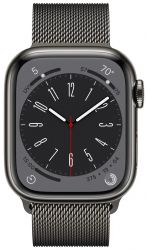 Умные часы Apple Watch Series 8 41 мм, Stainless Steel Case with Milanese Loop, Graphite