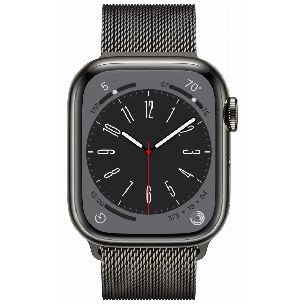 Умные часы Apple Watch Series 8 45 мм, Stainless Steel Case with Milanese Loop, Graphite
