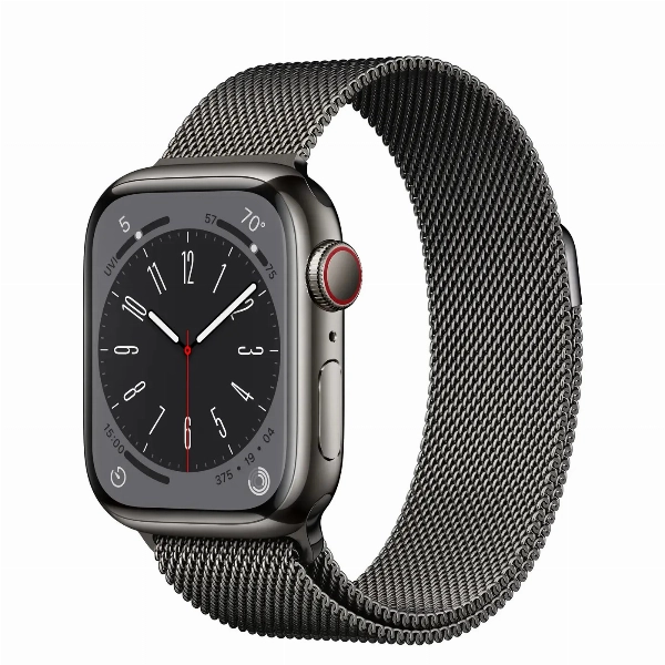 Умные часы Apple Watch Series 8 45 мм, Stainless Steel Case with Milanese Loop, Graphite