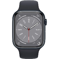Умные часы Apple Watch Series 8 45 мм, M/L 160-210 мм, Aluminium Case with Sport Band, Midnight