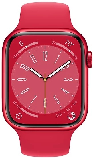 Умные часы Apple Watch Series 8 41 мм, S/M 130-180 мм, Aluminium Case with Sport Band, Red