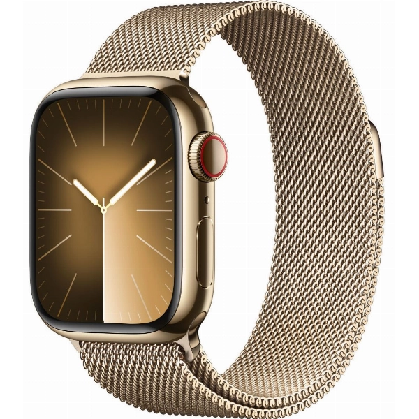 Умные часы Apple Watch Series 9 41 мм, Aluminium Case with Milanese Loop, Gold