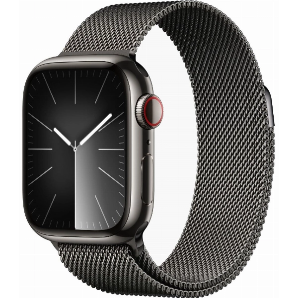 Умные часы Apple Watch Series 9 45 мм, Aluminium Case with Milanese Loop, Graphite