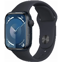 Умные часы Apple Watch Series 9 41 мм, S/M 130-180 мм, Aluminium Case with Sport Band, Midnight
