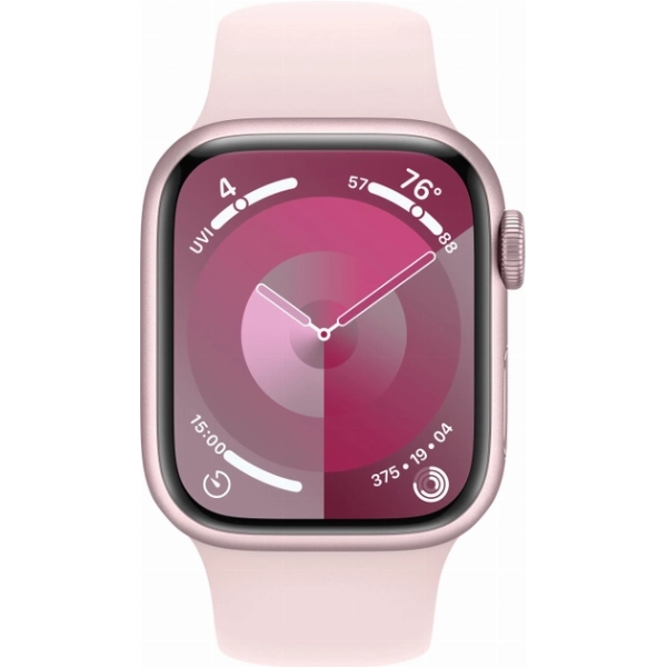 Умные часы Apple Watch Series 9 41 мм, S/M 130-180 мм, Aluminium Case with Sport Band, Pink