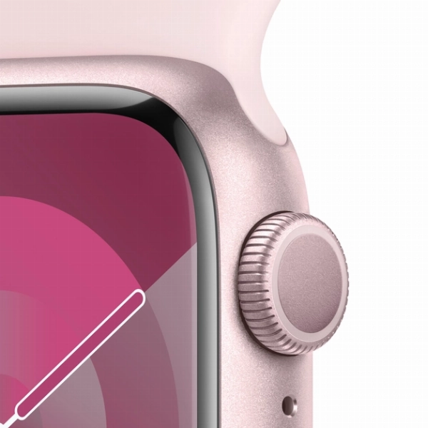 Умные часы Apple Watch Series 9 41 мм, S/M 130-180 мм, Aluminium Case with Sport Band, Pink