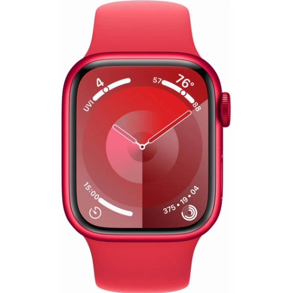 Умные часы Apple Watch Series 9 41 мм, M/L 160-210 мм, Aluminium Case with Sport Band, Red