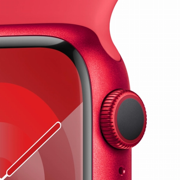 Умные часы Apple Watch Series 9 41 мм, M/L 160-210 мм, Aluminium Case with Sport Band, Red