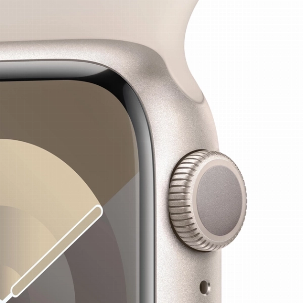 Умные часы Apple Watch Series 9 41 мм, S/M 130-180 мм, Aluminium Case with Sport Band, Starlight