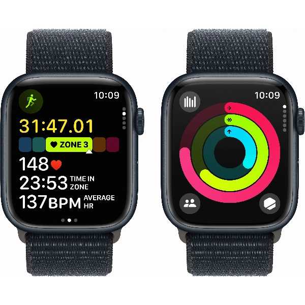 Умные часы Apple Watch Series 9 41 мм, Aluminium Case with Sport Loop, Midnight