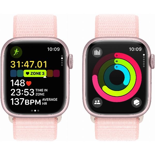 Умные часы Apple Watch Series 9 45 мм, Aluminium Case with Sport Loop, Pink