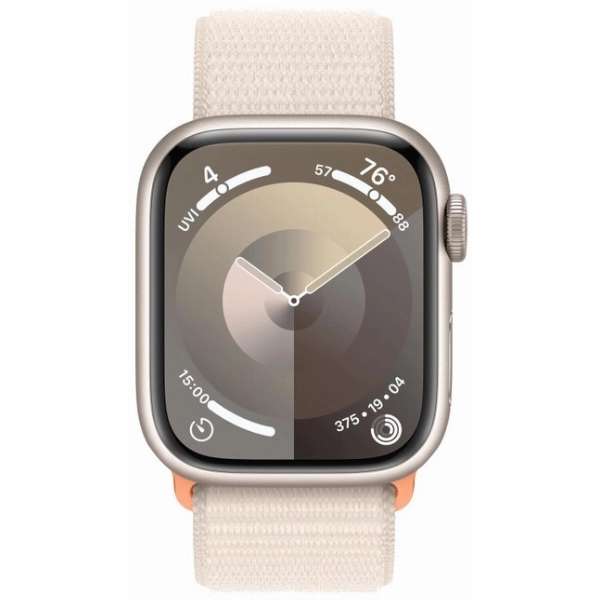 Умные часы Apple Watch Series 9 45 мм, Aluminium Case with Sport Loop, Starlight