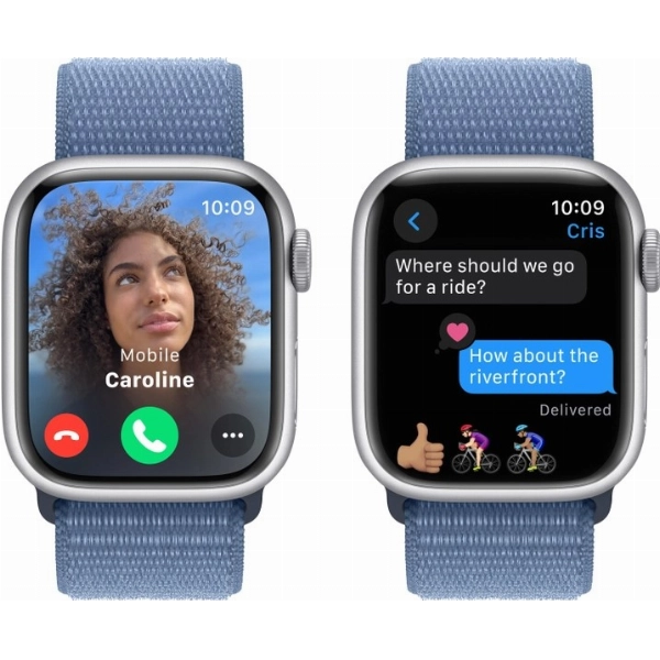 Умные часы Apple Watch Series 9 45 мм, Aluminium Case with Sport Loop, Winter Blue