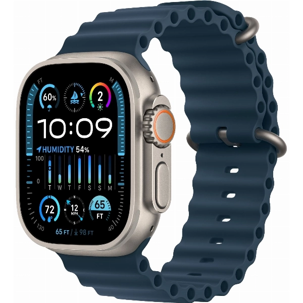 Умные часы Apple Watch Ultra 2 49 мм, Titanium Case with Ocean Band, Blue