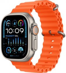 Умные часы Apple Watch Ultra 2 49 мм, Titanium Case with Ocean Band, Orange