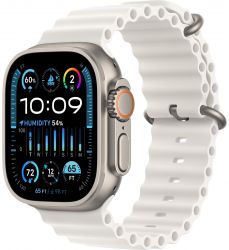 Умные часы Apple Watch Ultra 2 49 мм, Titanium Case with Ocean Band, White