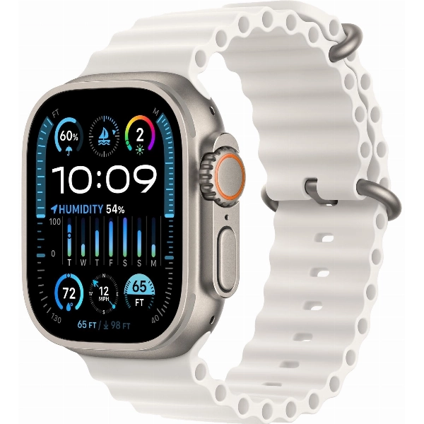 Умные часы Apple Watch Ultra 2 49 мм, Titanium Case with Ocean Band, White
