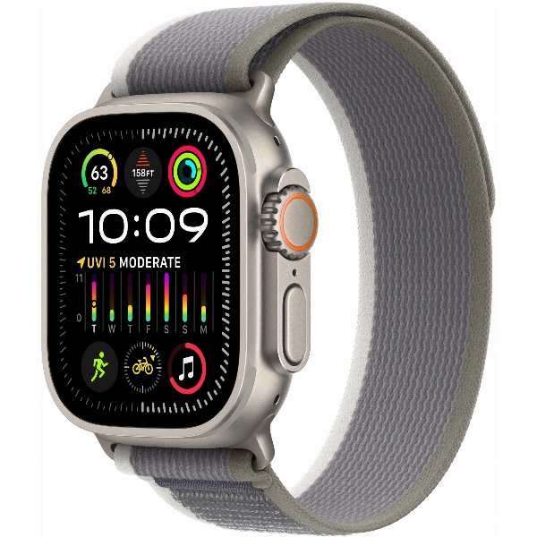 Умные часы Apple Watch Ultra 2 49 мм, S/M 130-180 мм, Titanium Case with Trail Loop, Green/Gray