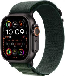 Смарт-часы Apple Watch Ultra 2 2024 49 мм, Black Titanium Case with Dark Green Alpine Loop - S