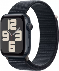 Умные часы Apple Watch Series SE Gen 2 44 мм Aluminium Case, Midnight Sport Loop, тёмная ночь