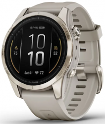 Часы Garmin Epix Pro Gen 2 Sapphire Edition, 42 мм, Soft Gold Nylon Band