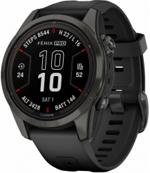 Умные часы Garmin Fenix 7S Pro Sapphire Solar, Carbon Gray