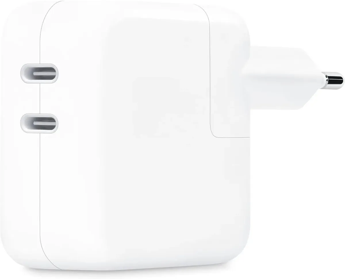 Адаптер питания Apple USB-C Power Adapter, Dual USB-C Port, 35Вт, MW2К3, White, белый